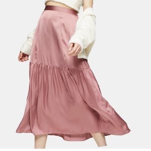 TOPSHOP Tiered Midi Skirt